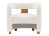 Amirah Accent Chair in White - Ornate Home