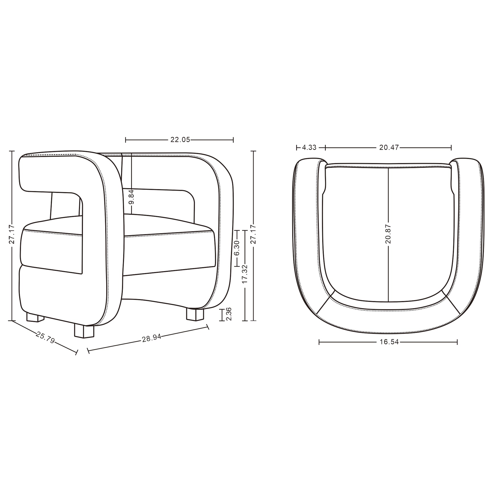 Amirah Accent Chair in White - Ornate Home