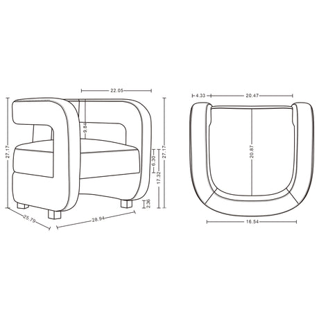 Amirah Accent Chair in White - Ornate Home