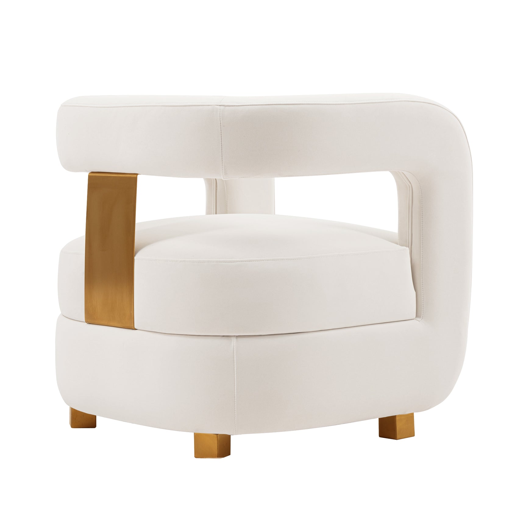 Amirah Accent Chair in White - Ornate Home