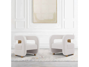 Amirah Accent Chair in White (set of 2) - Ornate Home