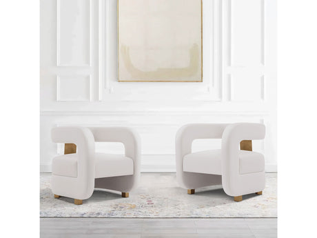 Amirah Accent Chair in White (set of 2) - Ornate Home