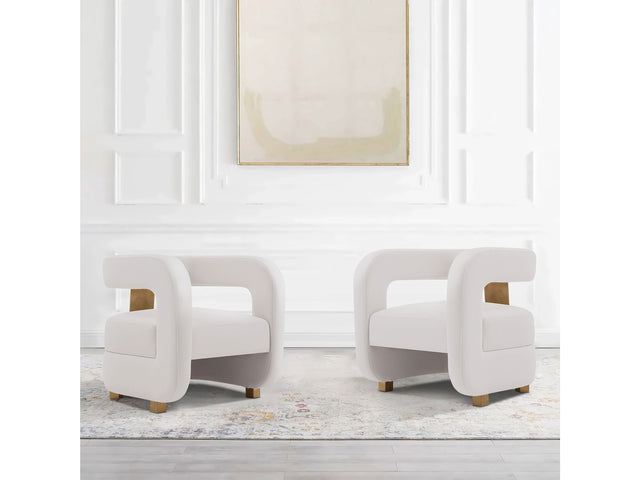 Amirah Accent Chair in White (set of 2) - Ornate Home
