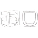 Amirah Accent Chair in White (set of 2) - Ornate Home