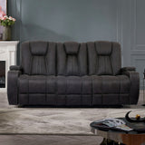 Amirah Dark Gray Sofa & Glider Loveseat - Ornate Home