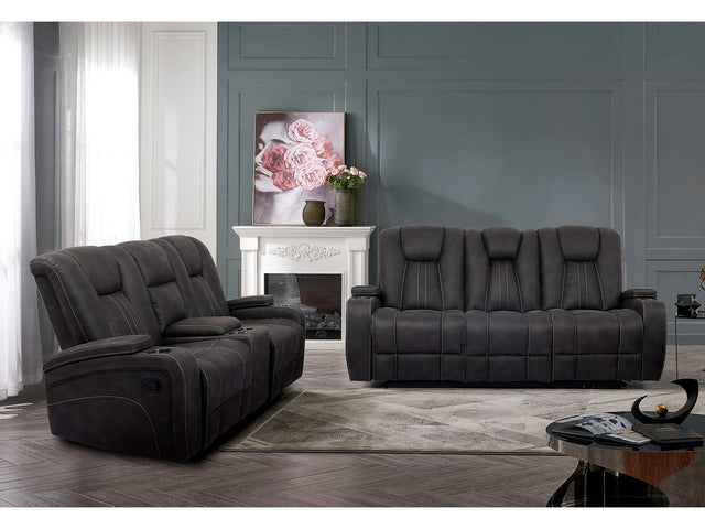 Amirah Dark Gray Sofa & Glider Loveseat - Ornate Home