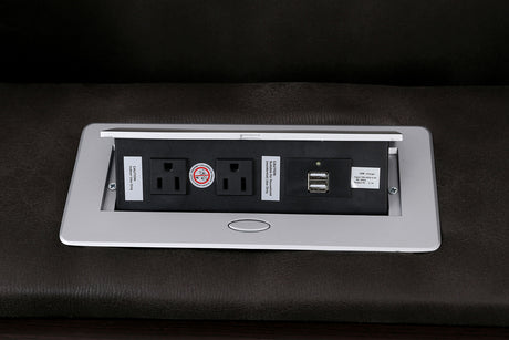 Amirah Dark Gray Sofa & Glider Loveseat - Ornate Home