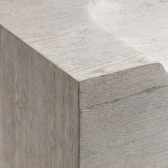 Amirus Grey Wood Bench - Ornate Home