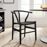 Amish Black 29" Wood Dining Chair - 23x23" - Ornate Home