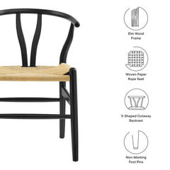 Amish Black 29" Wood Dining Chair - 23x23" - Ornate Home