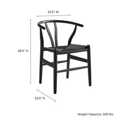Amish Black 29" Wood Dining Chair - 23x23x28.5" - Ornate Home