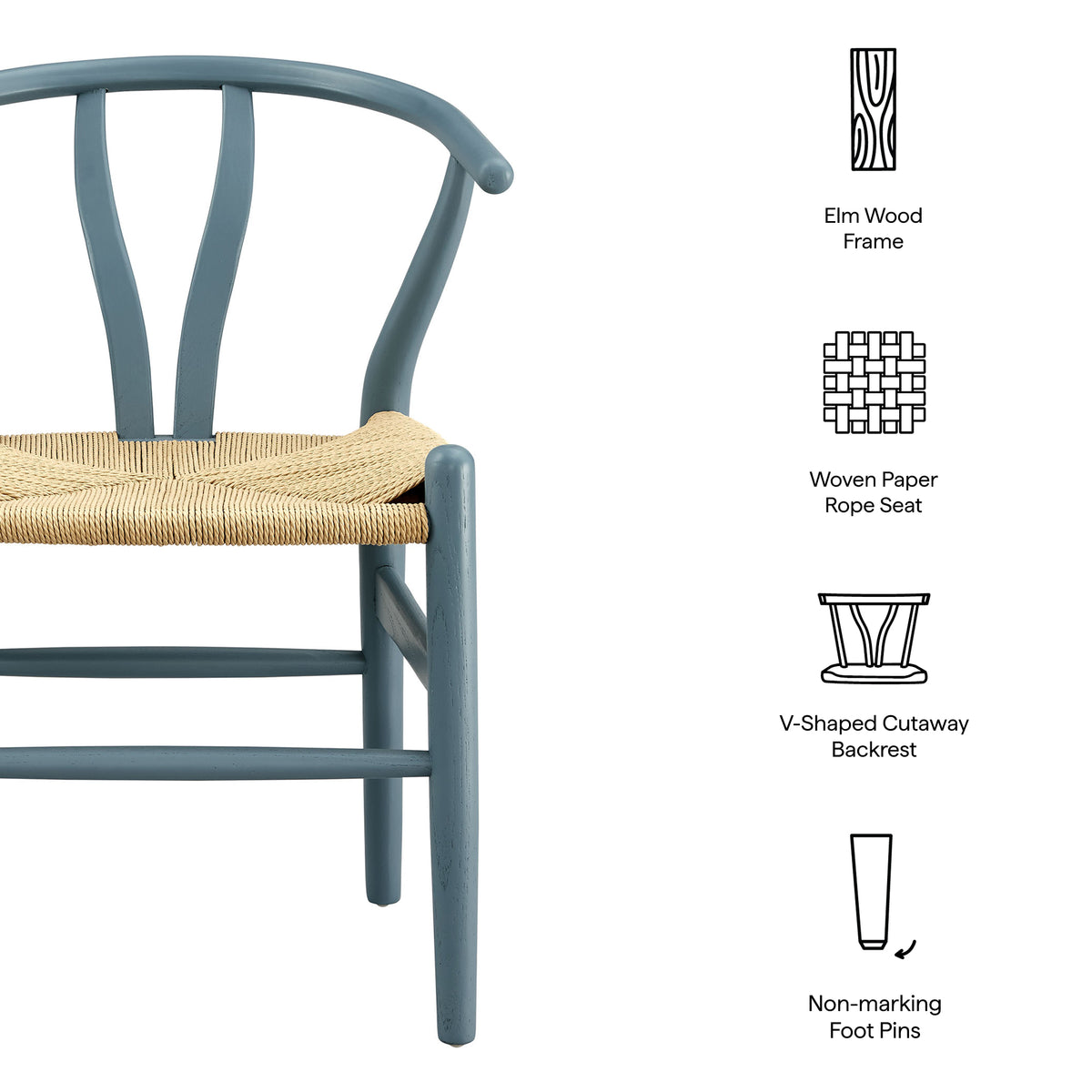 Amish Harbor Blue 29" Wood Dining Chair - Ornate Home