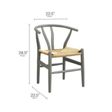 Amish Light Gray 29" Wood Dining Chair - Ornate Home