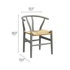 Amish Light Gray 29" Wood Dining Chair - Ornate Home