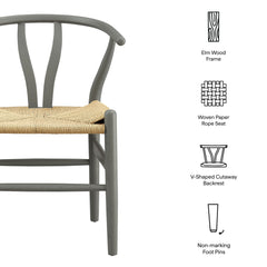 Amish Light Gray 29" Wood Dining Chair - Ornate Home