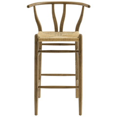 Amish Weathered Gray Teak Wood Bar Stool - Ornate Home