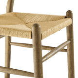 Amish Weathered Gray Teak Wood Counter Stool - Ornate Home