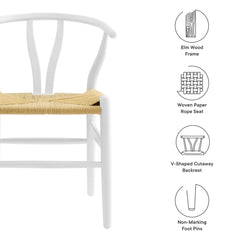 Amish White 29" Wood Dining Chair - Ornate Home