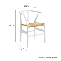 Amish White 29" Wood Dining Chair - Ornate Home