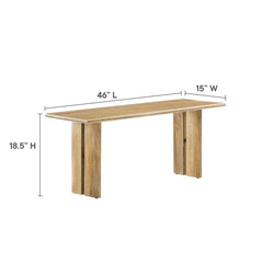 Amistad Oak 60" Wood Dining Table and Bench Set - Ornate Home