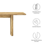 Amistad Oak 72" Wood Bench - Ornate Home