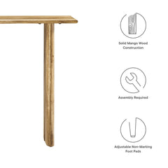 Amistad Oak Wood Console Table - Ornate Home