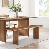 Amistad Walnut 58" Wood Bench - Ornate Home