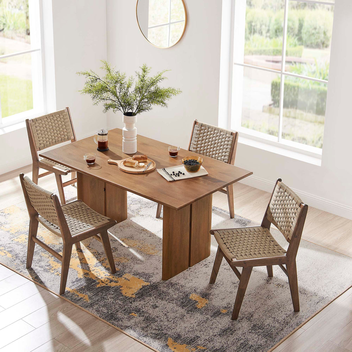 Amistad Walnut 60" Wood Dining Table - Ornate Home