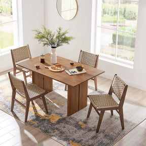 Amistad Walnut 60" Wood Dining Table - Ornate Home
