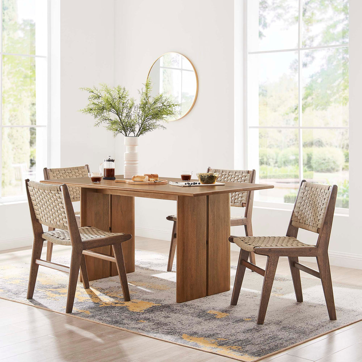 Amistad Walnut 60" Wood Dining Table - Ornate Home