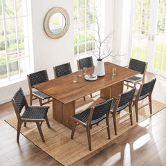 Amistad Walnut 86" Wood Dining Table - Ornate Home
