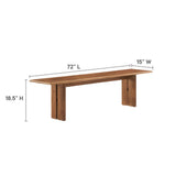 Amistad Walnut 86" Wood Dining Table and Bench Set - Ornate Home
