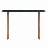 Amistad Walnut/Green 46 Inch Marble Console Table - Ornate Home