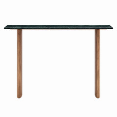 Amistad Walnut/Green 46 Inch Marble Console Table - Ornate Home