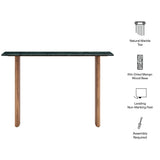 Amistad Walnut/Green 46 Inch Marble Console Table - Ornate Home
