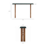 Amistad Walnut/Green 46 Inch Marble Console Table - Ornate Home