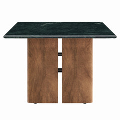 Amistad Walnut/Green Marble Coffee Table - Ornate Home