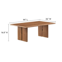 Amistad Walnut Wood Coffee Table - Ornate Home