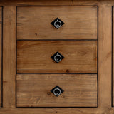 Amita Brown 3-Drawer 4-Door Cabinet