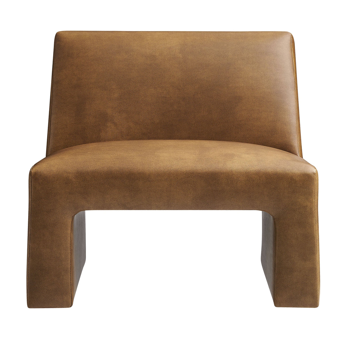 Amita Canyon Vegan Leather Armless Accent Chair - Ornate Home