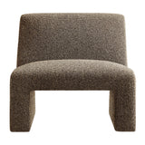 Amita Earth Lattice Boucle Upholstered Armless Accent Chair - Ornate Home