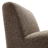 Amita Earth Lattice Boucle Upholstered Armless Accent Chair - Ornate Home