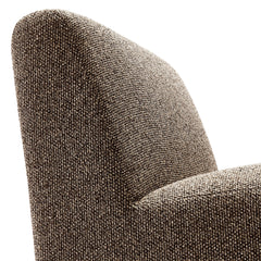 Amita Earth Lattice Boucle Upholstered Armless Accent Chair - Ornate Home