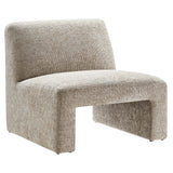 Amita Khaki Chenille Upholstered Accent Chair - Ornate Home