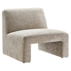 Amita Khaki Chenille Upholstered Accent Chair - Ornate Home