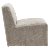 Amita Khaki Chenille Upholstered Accent Chair - Ornate Home