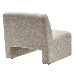 Amita Khaki Chenille Upholstered Accent Chair - Ornate Home