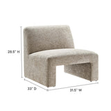 Amita Khaki Chenille Upholstered Accent Chair - Ornate Home