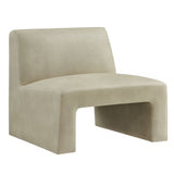 Amita Mineral Vegan Leather Armless Accent Chair - Ornate Home