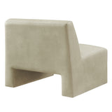 Amita Mineral Vegan Leather Armless Accent Chair - Ornate Home